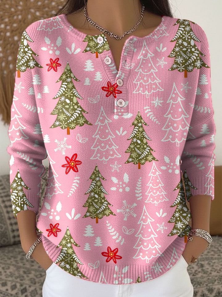 Edith – Christmas Jumper With Buttons