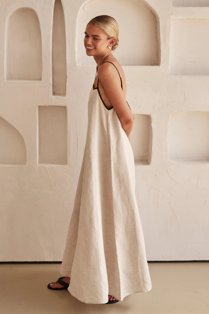 Amber | Women's Spaghetti Strap Maxi Wedding Guest Dress