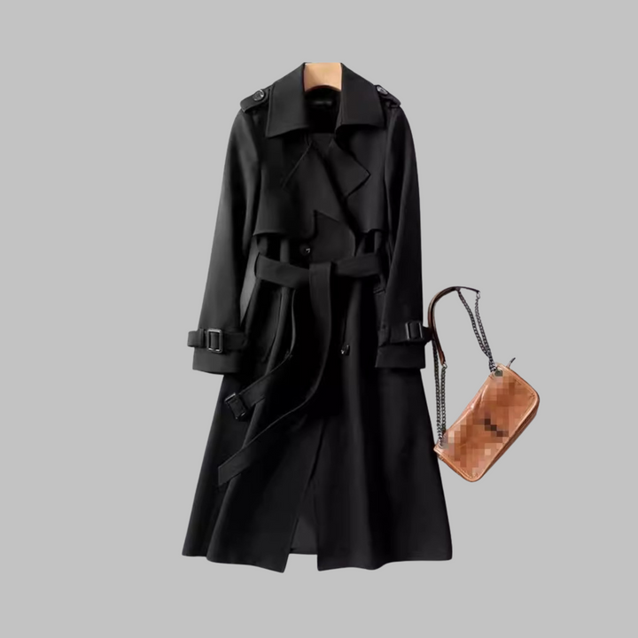 Tia - Elegant Knee-Length Loose Fit Coat