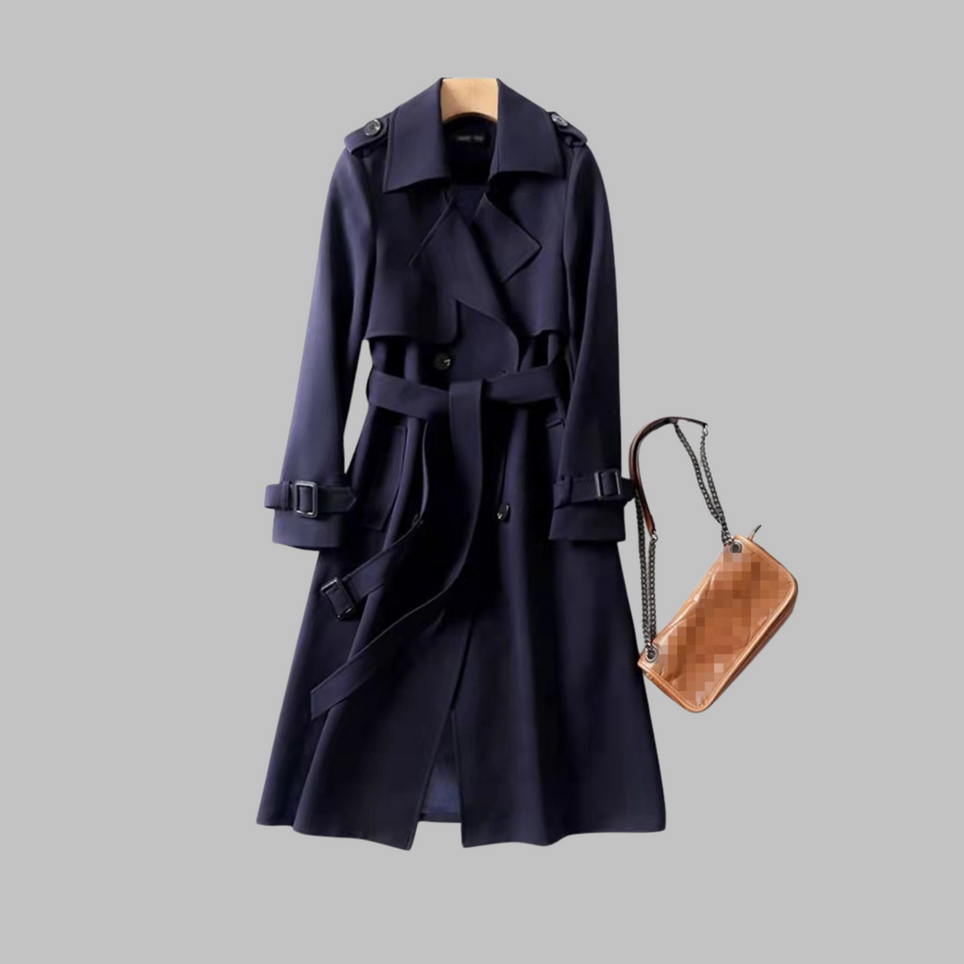 Tia - Elegant Knee-Length Loose Fit Coat