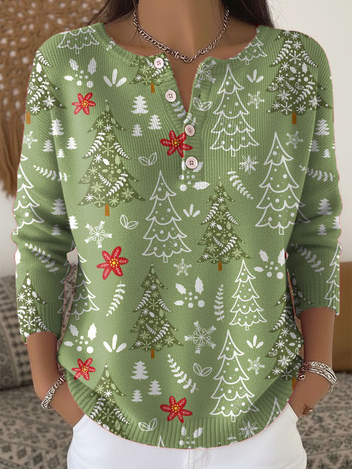 Edith – Christmas Jumper With Buttons