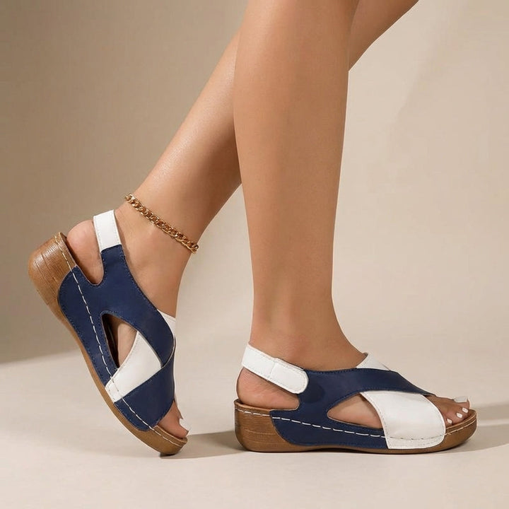 Abigail | Women’s Orthopedic Criss-Cross Slingback Wedge Sandals