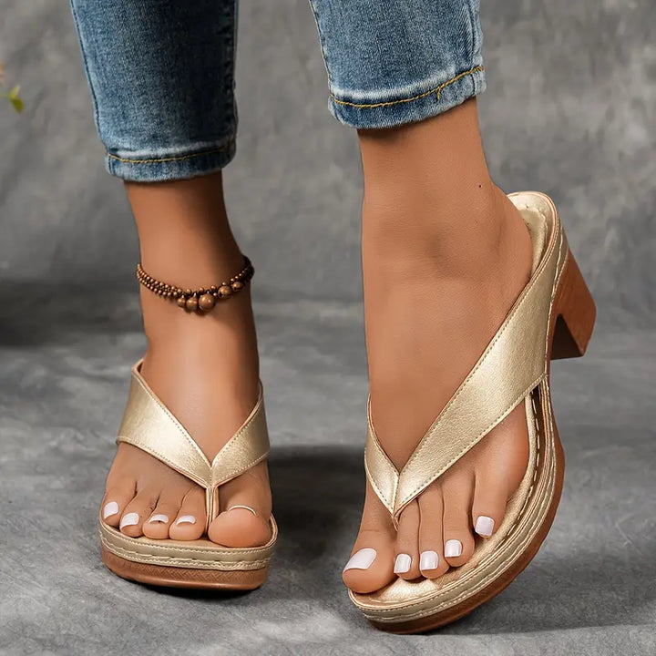 Abigail | Womens Orthopedic Slip On Sandal Heels