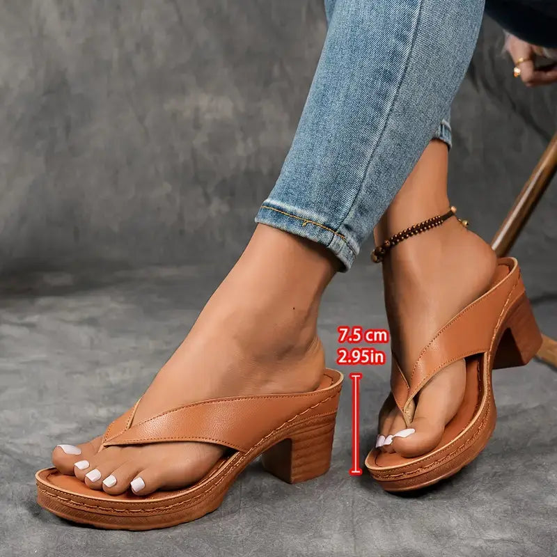 Abigail | Womens Orthopedic Slip On Sandal Heels