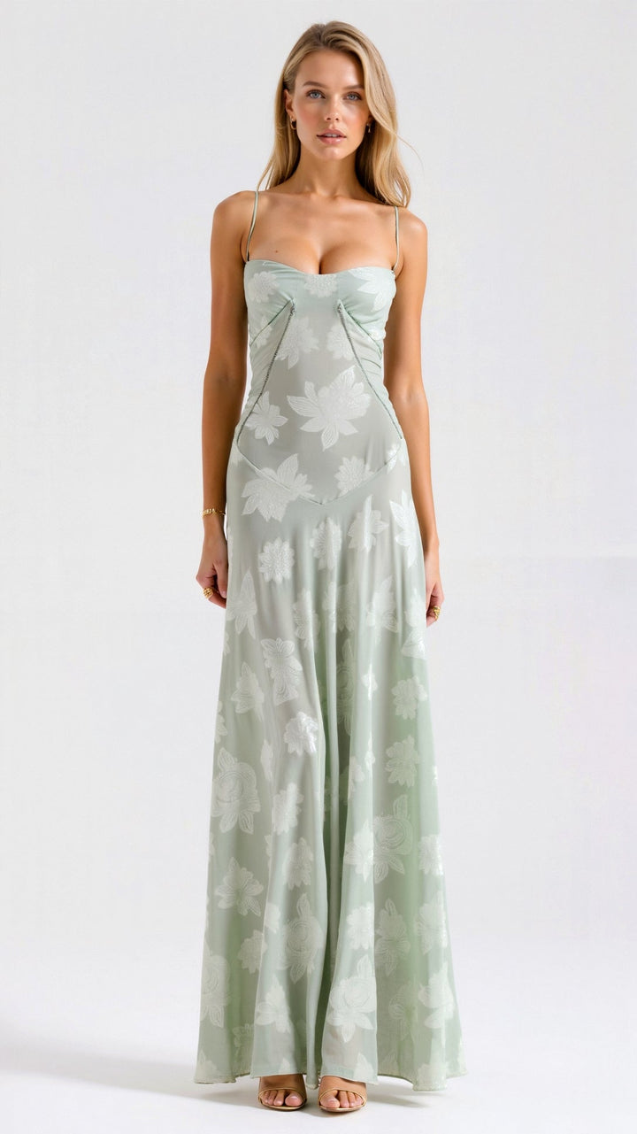 Lauren | Women’s Wedding Guest Dress Bustier Maxi Dress