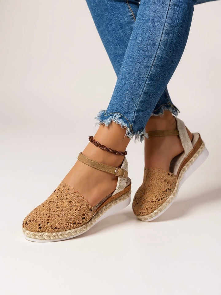 Scarlett | Women's Boho Wedge Espadrilles Ankle Strap Shoes