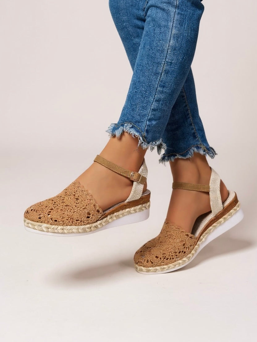 Scarlett | Women's Boho Wedge Espadrilles Ankle Strap Shoes