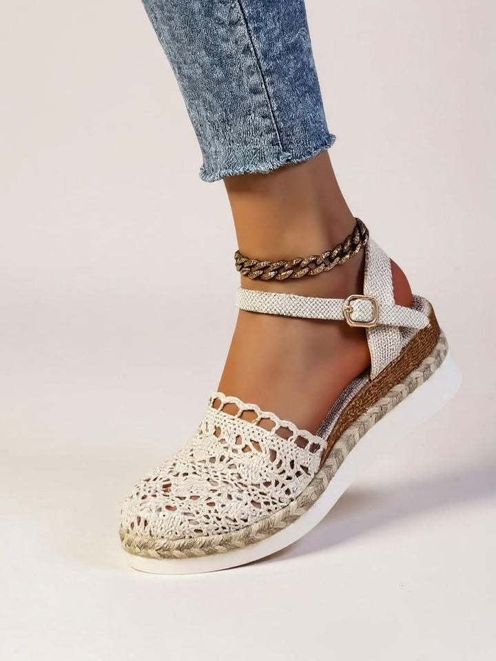 Scarlett | Women's Boho Wedge Espadrilles Ankle Strap Shoes