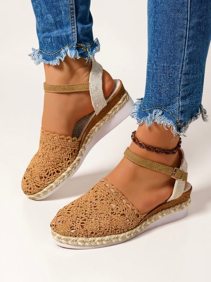 Scarlett | Women's Boho Wedge Espadrilles Ankle Strap Shoes