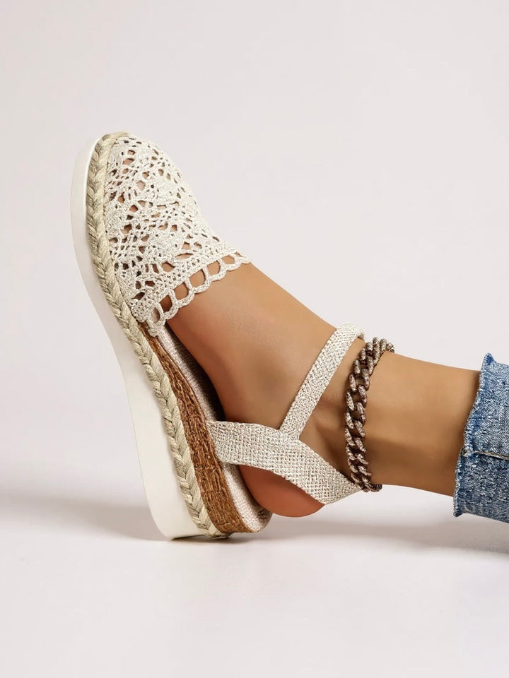 Scarlett | Women's Boho Wedge Espadrilles Ankle Strap Shoes