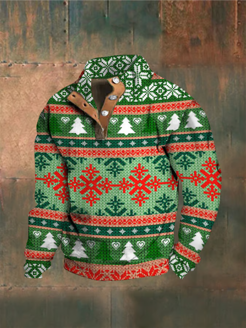 Asher | Festive Snowflake Christmas Sweater