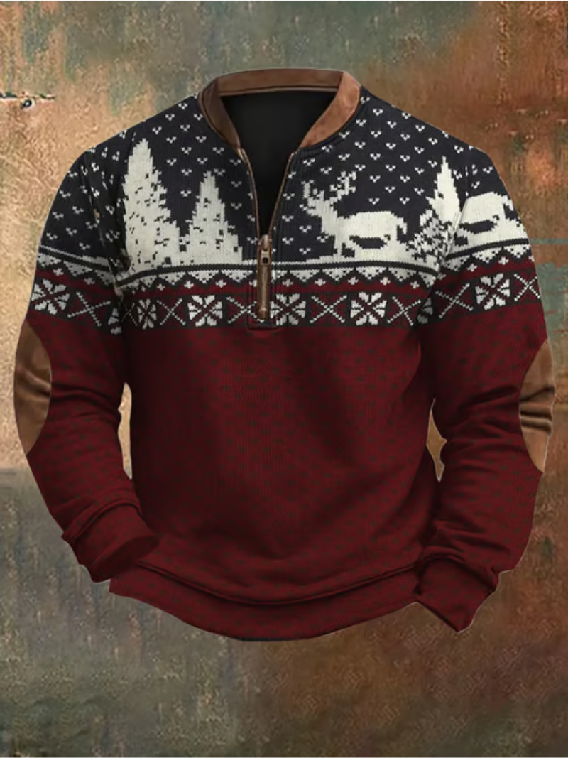 Jace | Reindeer Pattern Winter Sweater