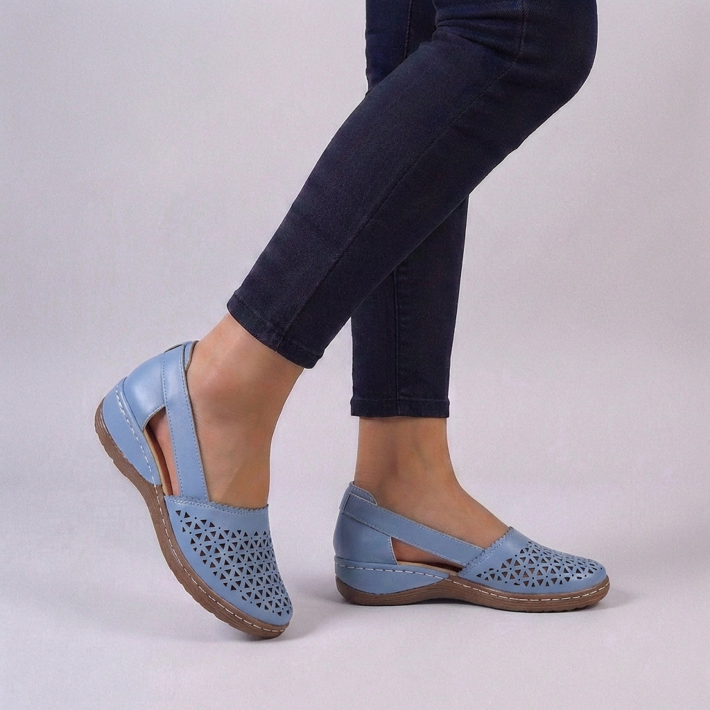 Sydney | Women’s Orthopedic Scalloped Cut-Out Comfort Sandals