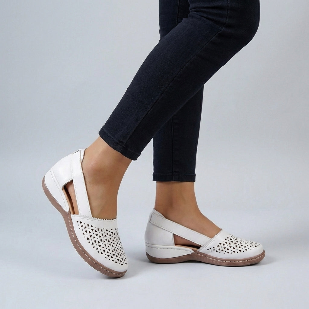 Sydney | Women’s Orthopedic Scalloped Cut-Out Comfort Sandals