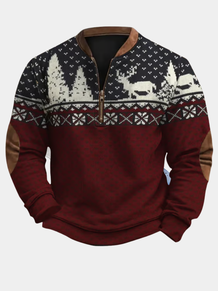 Jace | Reindeer Pattern Winter Sweater