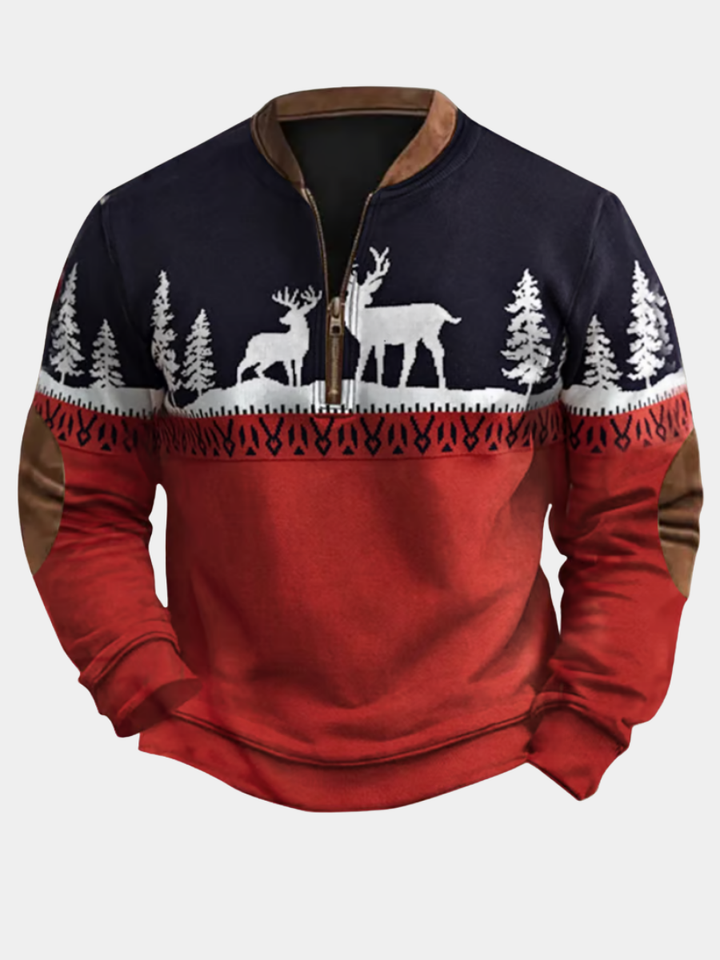 Wyatt | Cozy Reindeer Pattern Sweater