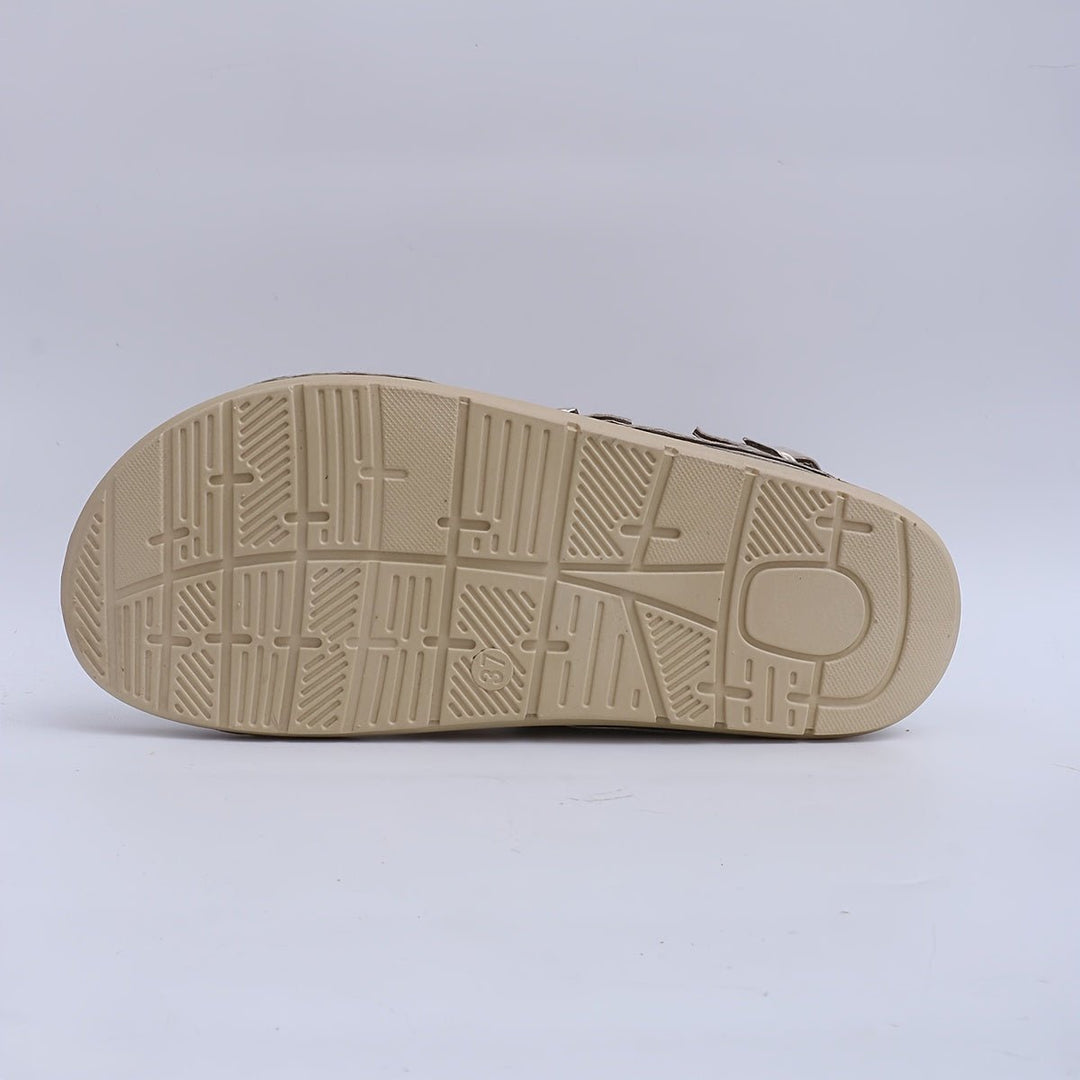 Cross-Strap Sandals Cushioned Comfort Buckle Platform