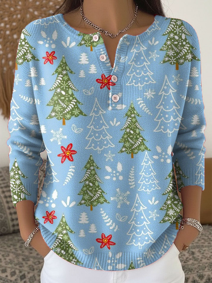 Edith – Christmas Jumper With Buttons