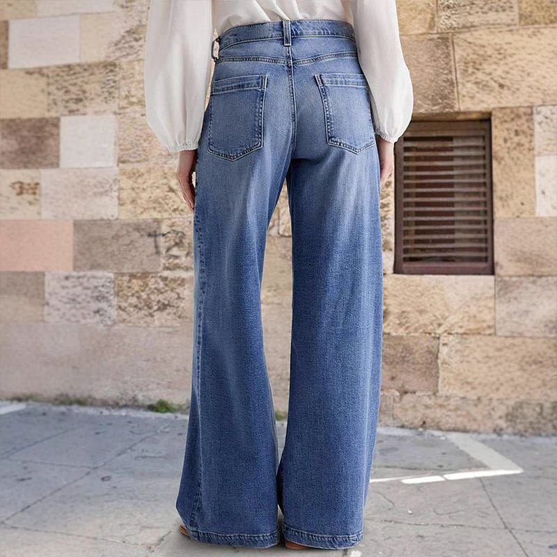 High Waisted Wide Leg Jeans Vintage Retro Fit