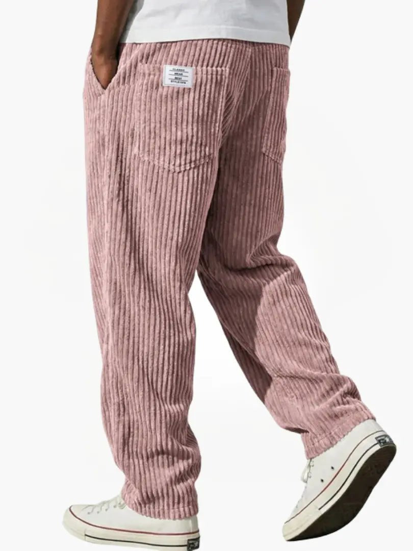 Men's Corduroy Pants Relaxed Fit Drawstring Waist
