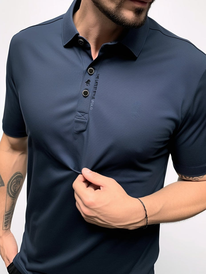 Men's Polo Shirt Wrinkle-Free Stretch Cotton Short Sleeve