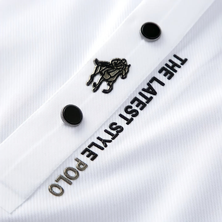 Men's Polo Shirt Wrinkle-Free Stretch Cotton Short Sleeve