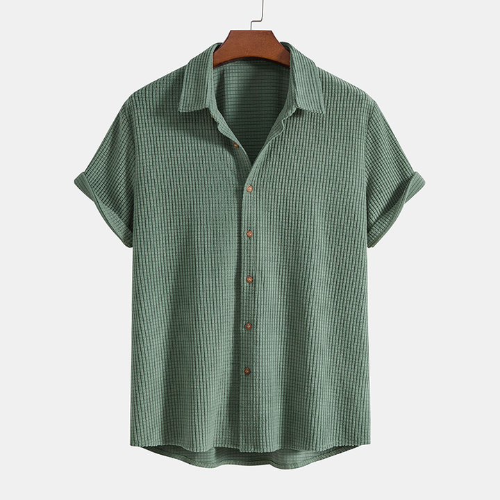 Leo | Men's Two Piece Casual Shirt Shorts Set
