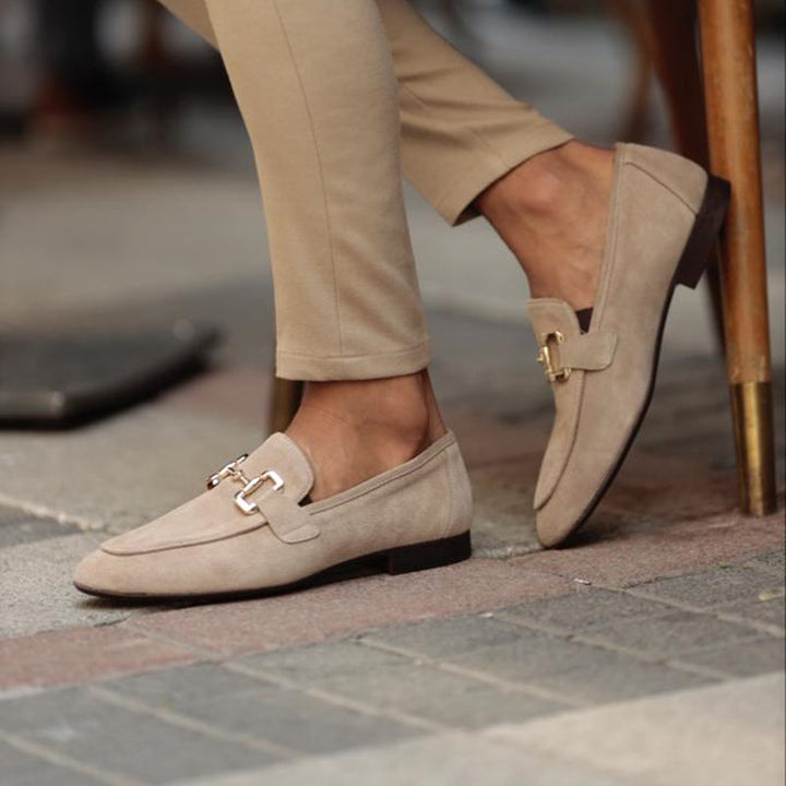 Kevin | Men's Slip On Metal Detail Loafers