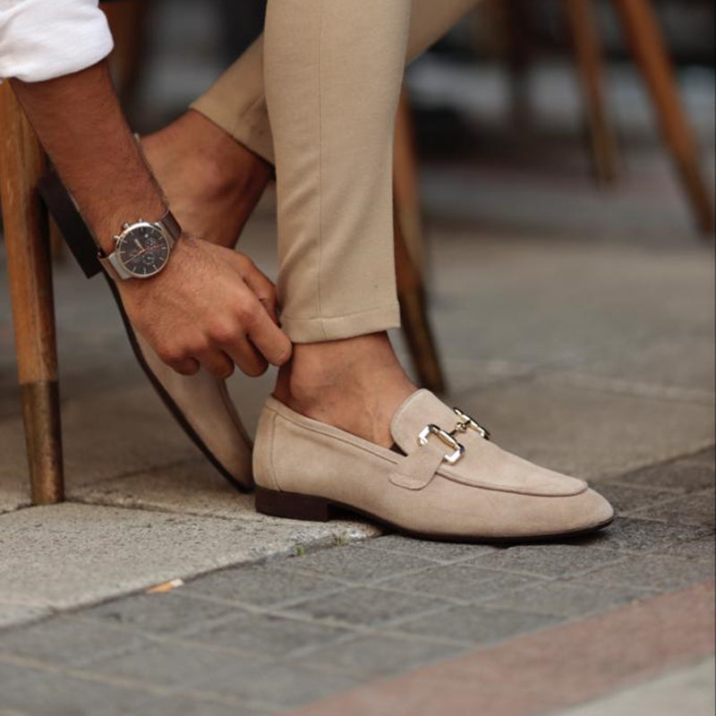Kevin | Men's Slip On Metal Detail Loafers