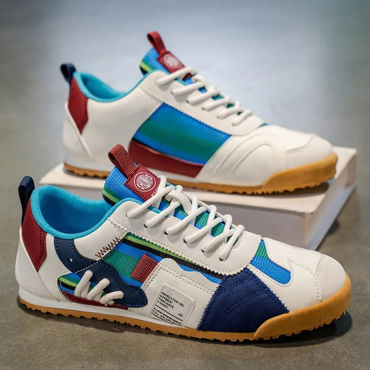 Men's Trail Sneakers Layered Suede Mesh Athletic