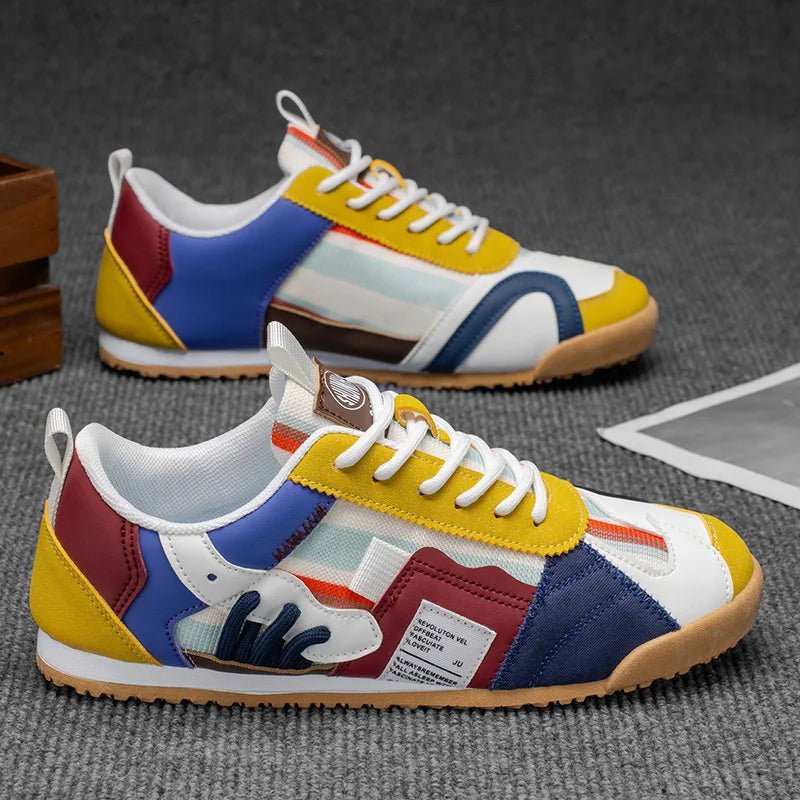 Men's Trail Sneakers Layered Suede Mesh Athletic