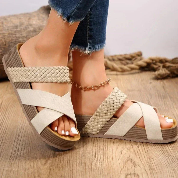 Addison | Womens Orthopedic Platform Slide Sandals