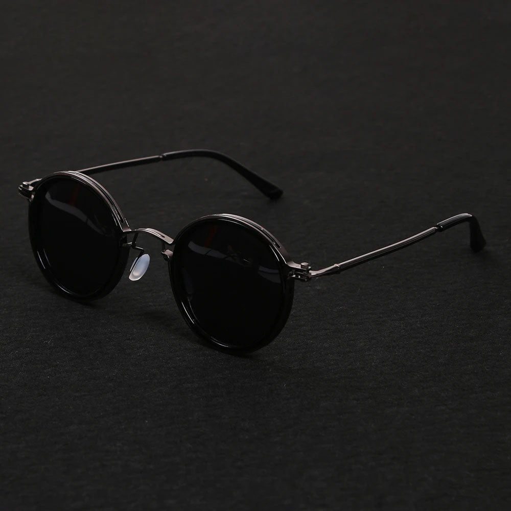 Sunglasses Polarized Round Frame Gold Metal Temples