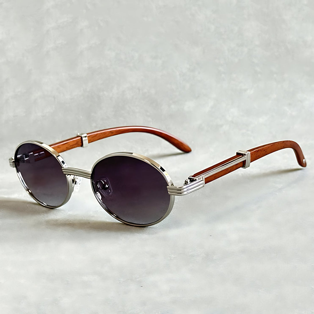 Sunglasses Round Gold Frame Designer UV400 Protection