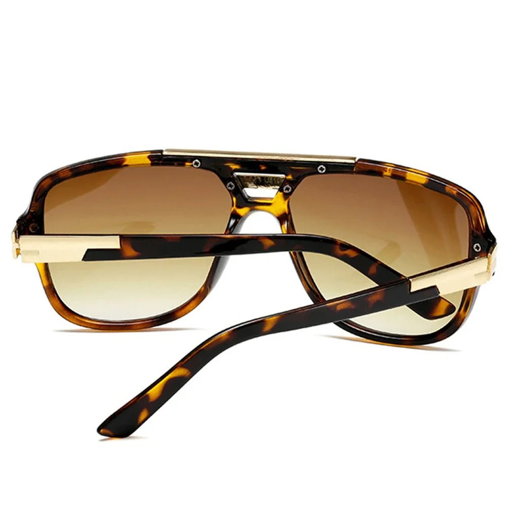 Sunglasses Square Aviator Gradient UV400 Men's Acetate