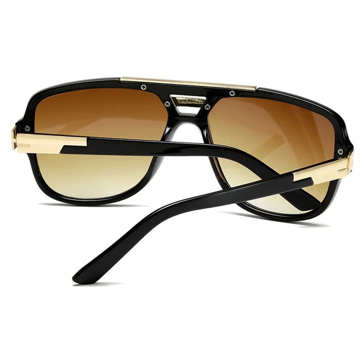 Sunglasses Square Aviator Gradient UV400 Men's Acetate