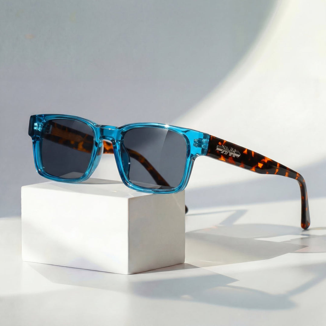 Sunglasses Square Tortoiseshell Acetate UV400 Protection
