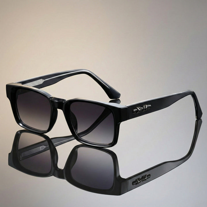Sunglasses Square Tortoiseshell Acetate UV400 Protection - Black