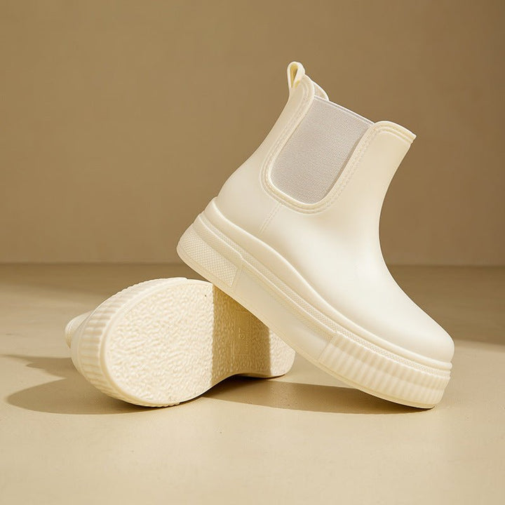 Waterproof Boots Women's Chelsea Platform Rain Ankle