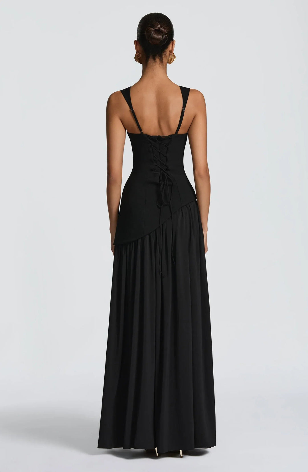 Women's A-Line Sleeveless Fitted-Waist Maxi Dress