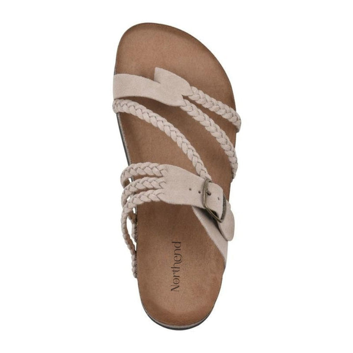 Women's Braided Strap Buckle Sandals Cork Sole