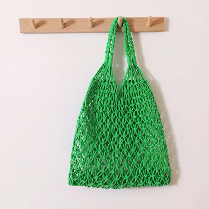 Women's Handmade Macrame Cotton Mesh Tote Bag