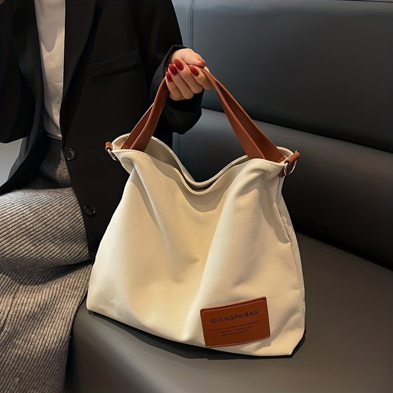 Women's Large Shoulder Canvas Tote Bag Adjustable Strap Hobo