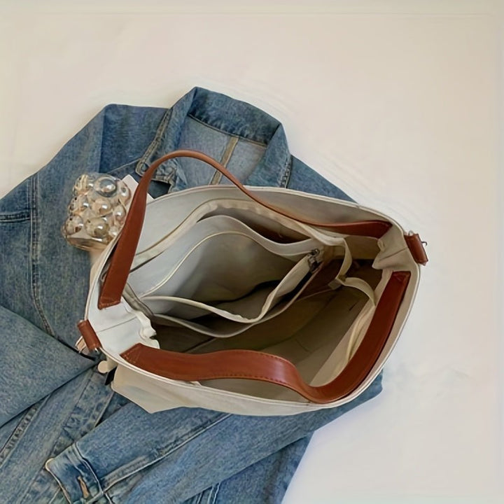 Women's Large Shoulder Canvas Tote Bag Adjustable Strap Hobo