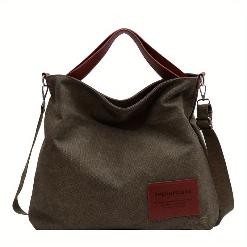 Women's Large Shoulder Canvas Tote Bag Adjustable Strap Hobo