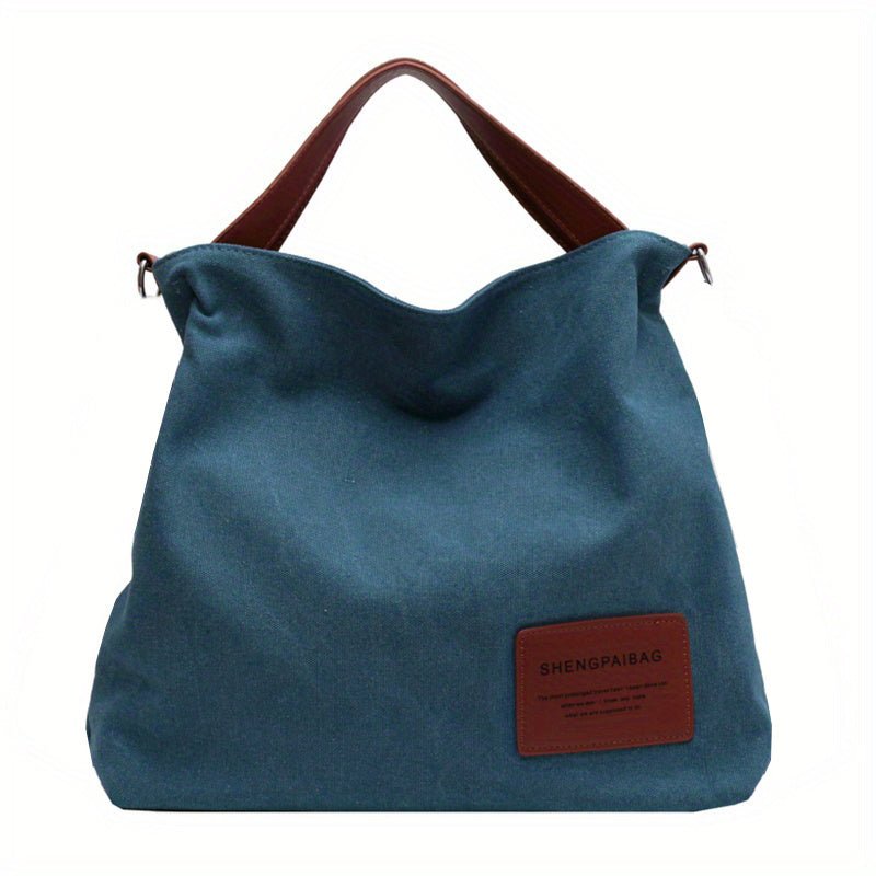 Women's Large Shoulder Canvas Tote Bag Adjustable Strap Hobo