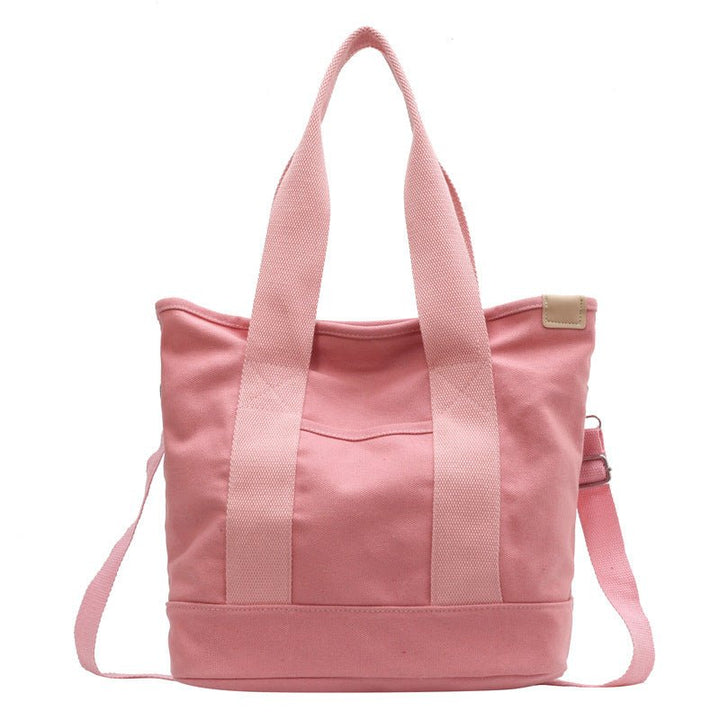 Women's Multifunction Crossbody Canvas Tote Bag Adjustable Strap - Rosa
