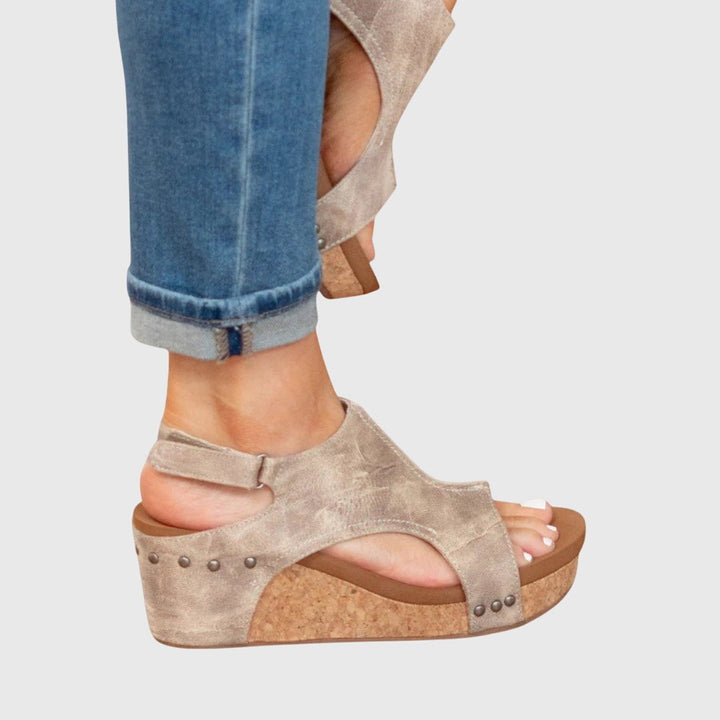 Women's Orthopedic Cork Wedge Open-Toe Comfortable Sandals