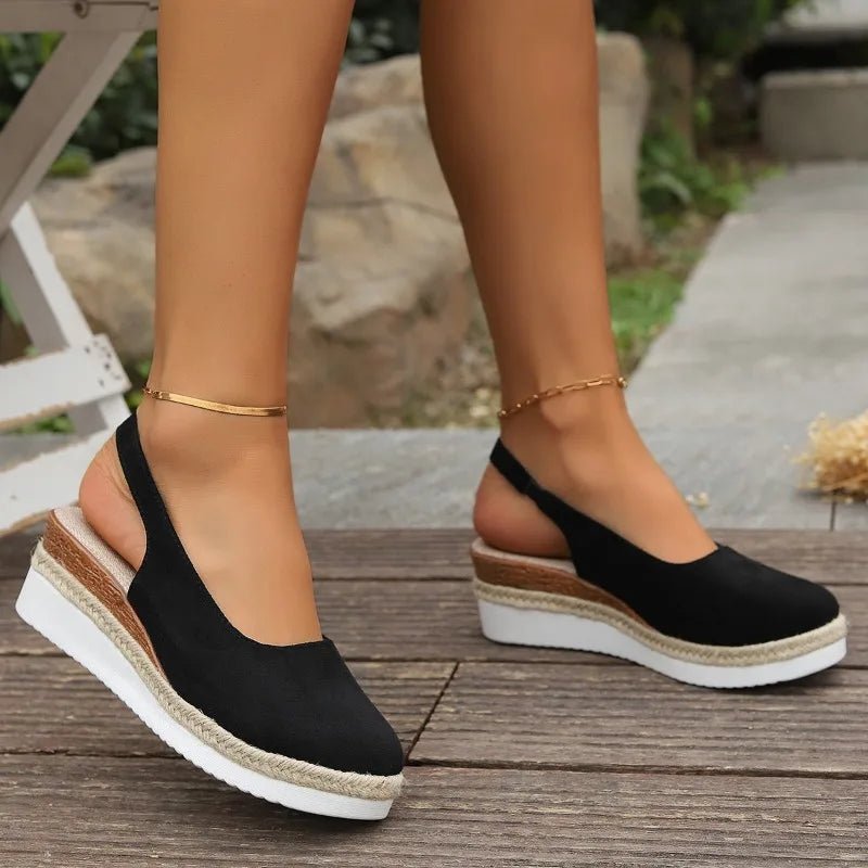 Women's Orthopedic Platform Sandals Slip-On Comfort Espadrille