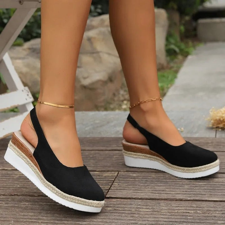 Women's Orthopedic Platform Sandals Slip-On Comfort Espadrille